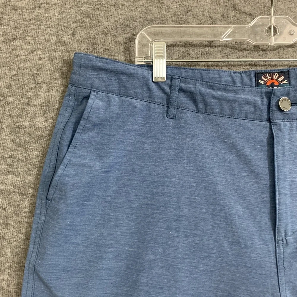 Faherty All Day Shorts Mens 38 Blue Performance Drawstring Outdoors Gorp 9